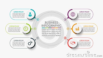 Business data visualization. timeline infographic icons designed for abstract background template Vector Illustration