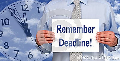 Business deadline background Stock Photo