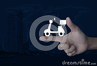 Business delivery service concept, Elements of this image furnished by NASA Stock Photo