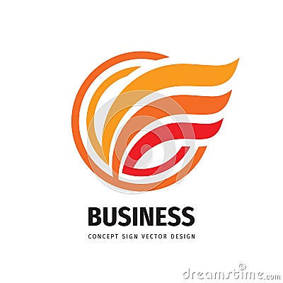 Business development concept logo design. Abstract wing positive sign. Transport speed delivery symbol. Travel icon. Vector illust Vector Illustration
