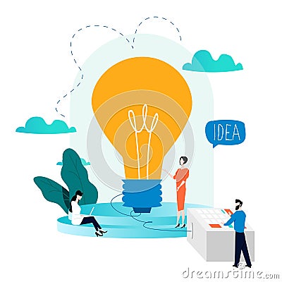 Business development, project and research, testing design for mobile and web graphics vector illustration Vector Illustration