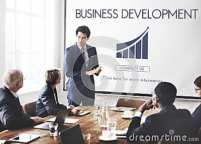 Business Development Startup Growth Statistics Concept Stock Photo