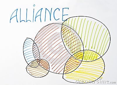 Business diagram. Alliance Stock Photo