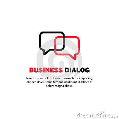 Business dialog icon. Chat online. Conversation. Vector on isolated white background. EPS 10 Vector Illustration