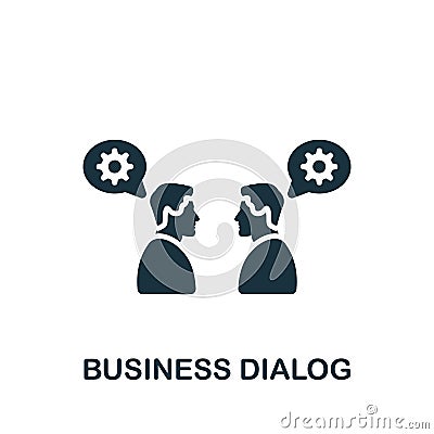 Business Dialog icon. Monochrome simple icon for templates, web design and infographics Vector Illustration