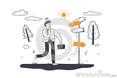 Business, direction choice, dilemma concept Vector Illustration