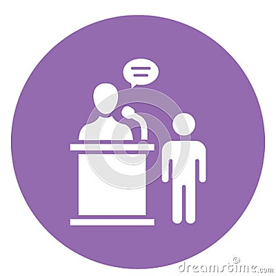 Business discussion, convention . Vector icon which can easily modify or edit Vector Illustration