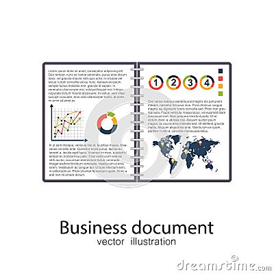 Business documents. Vector illustration Vector Illustration