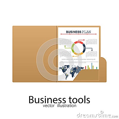 Business documents. Vector illustration Vector Illustration