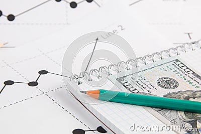 Business drawing graphics Stock Photo