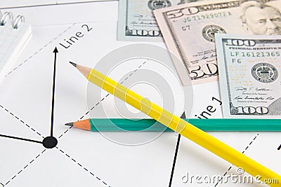 Business drawing graphics Stock Photo