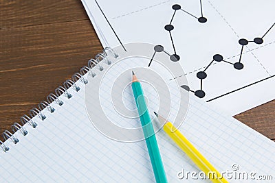 Business drawing graphics Stock Photo