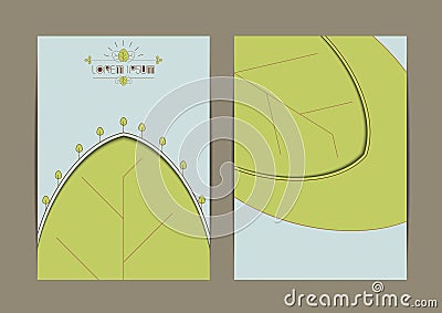 Business eco card template. Vector Illustration