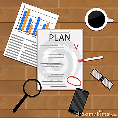 Business economic planning Vector Illustration