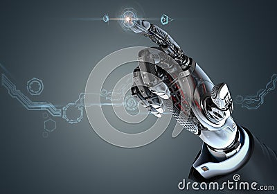 Business Electronic Bionic technology in digital world Stock Photo