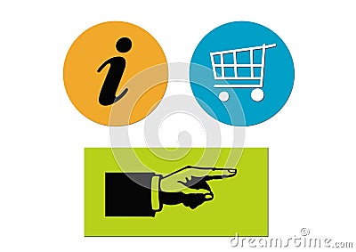 Business elements buttons Stock Photo