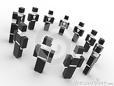 Business elite circle Stock Photo