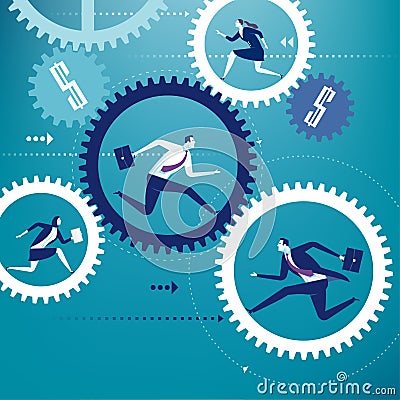 Business Engine Vector Illustration