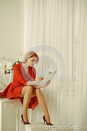 Business english course. business english course in one book. business english course for successful businesswoman Stock Photo