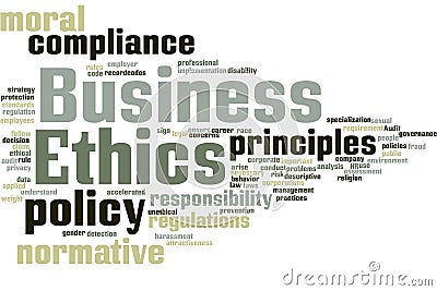 Business Ethics word cloud Stock Photo