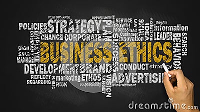 Business ethics word cloud Stock Photo