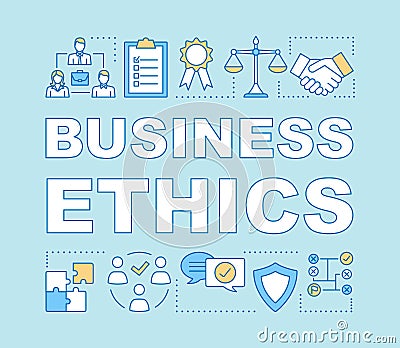 Business ethics word concepts banner Vector Illustration