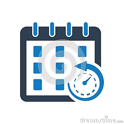 Business event management, time schedule icon Vector Illustration