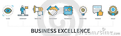 Business excellence concept infographics Vector Illustration