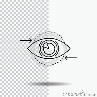 Business, eye, marketing, vision, Plan Line Icon on Transparent Background. Black Icon Vector Illustration Vector Illustration