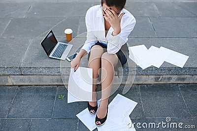 Business failure bankruptcy crisis despair Stock Photo