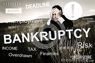 Business Failure Bankruptcy Financial Crisis Recession Concept Stock Photo