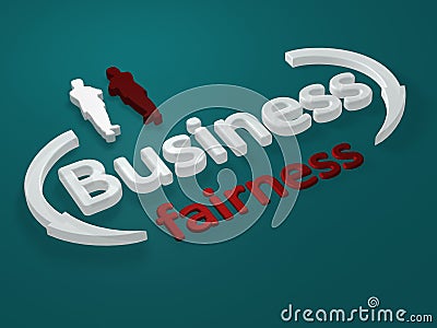 Business - Fairness - letters Stock Photo