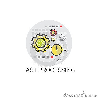 Business Fast Processing Workflow Brainstorming Icon Vector Illustration