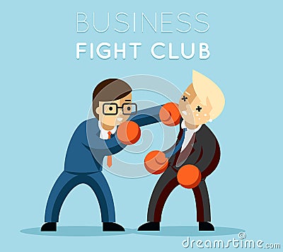 Business fight club Vector Illustration