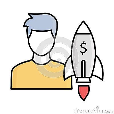 Business fill inside vector icon which can easily modify or edit Vector Illustration