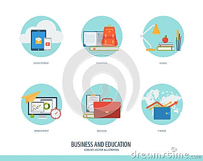 Business icon set. Vector illustration Vector Illustration