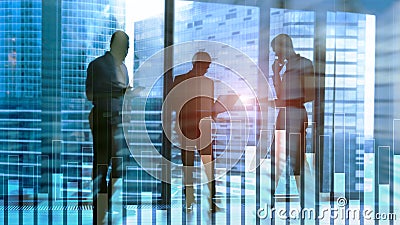 Business and finance graph on blurred background. Trading, investment and economics concept Stock Photo