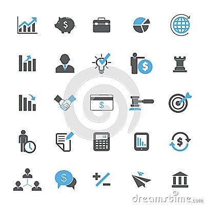 Business and Finance Icon Set Vector Illustration