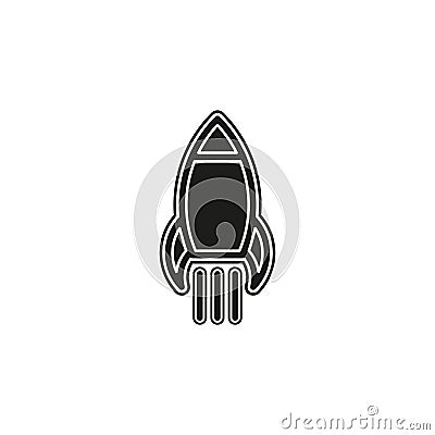 Business Finance Icon. Start Up Rocket Entrepreneur, startup sign Vector Illustration