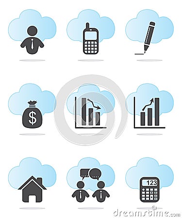 Business and Finance Icons Vector Illustration