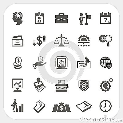 Business and finance icons set Vector Illustration