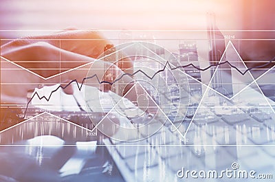 Business and finance, modern technologies, forex background Stock Photo