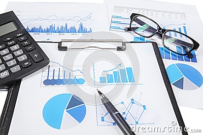 Business finance research Stock Photo