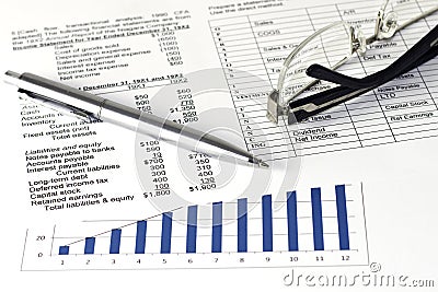 Business financial analyze Stock Photo