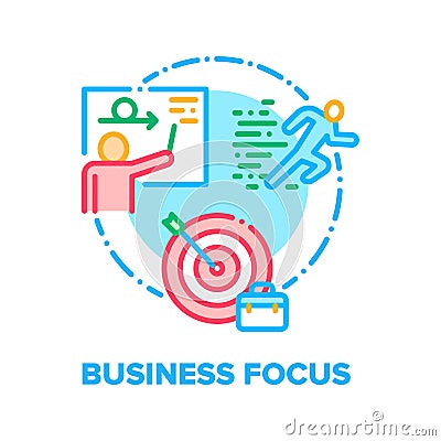 Business Focus Vector Concept Color Illustration Vector Illustration