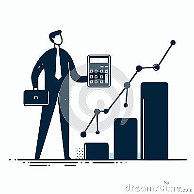 Business forecast report concept Vector Illustration