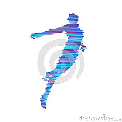 Business, freedom or happiness concept. 3d model of man. Human body model. Vector illustration Vector Illustration