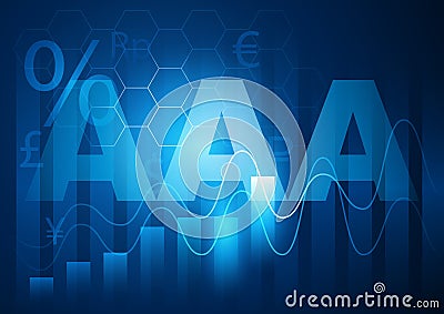 Business Futuristic AAA Investment Stock Exchange Vector Illustration