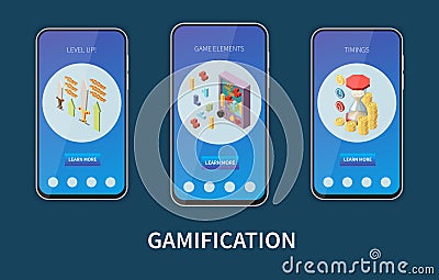 Business Gamification Banners Vector Illustration