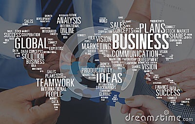 Business Global Teamwork Ideas Success Marketing Analysis Concept Stock Photo